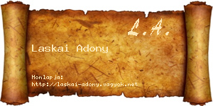 Laskai Adony névjegykártya